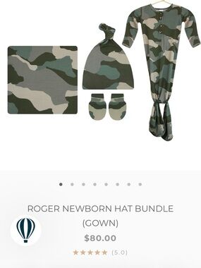 Lou Lou & Company Green Camo Newborn Bundle